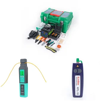 

Fusion Splicer Fiber Welder + Visual Fault Locator VFL 10mw 10km + Fiber Identifier Live Traffic Identifier FTTH Tool Kit