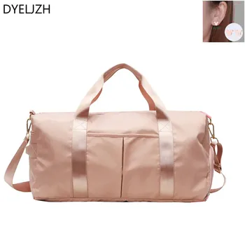 

New Women Large Capacity Travel Bags Women Handbag Ladies Portable Men's Nylon Waterproof Sports Fitness with Shoes Compartment