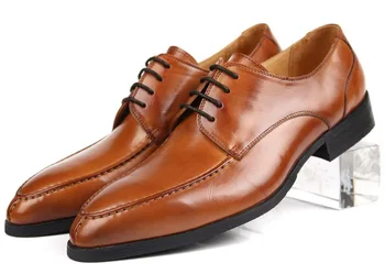 

Men's Leather Shoes Toe Holder Leather Lace-up Formal Wear Leather Shoes Men's Leather Comfortable Men Shoes