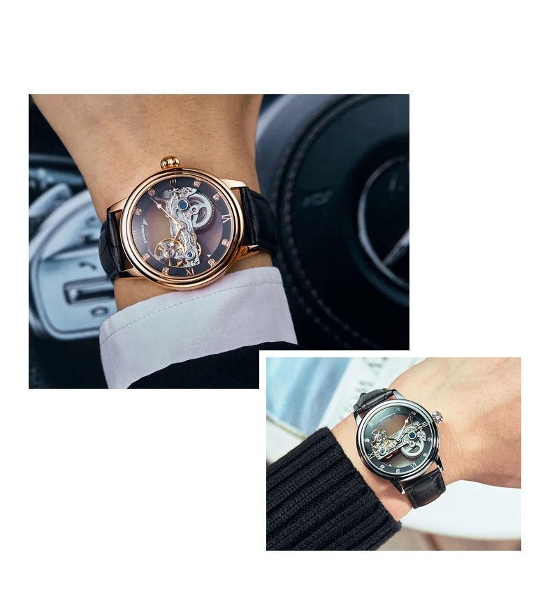 GUANQIN светящиеся механические Автоматические Мужские часы Tourbillon Роскошные Лидирующий бренд мужские часы водонепроницаемые золотые relogio masculino