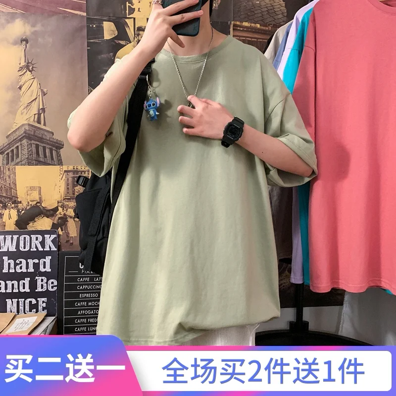 

2021 pure color male in Europe and the popular contracted loose top leisure coat joker summer wear sweaters