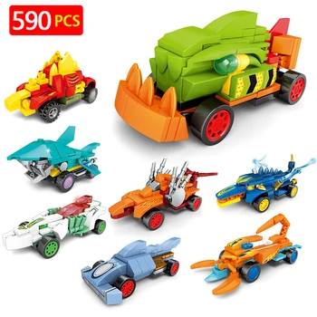 

SEMBO City 8 IN 1 Pull Back Racing Car Model Building Blocks Creator MOC Technic Sports Car Mechanical Vehicle Bricks Boys Toys