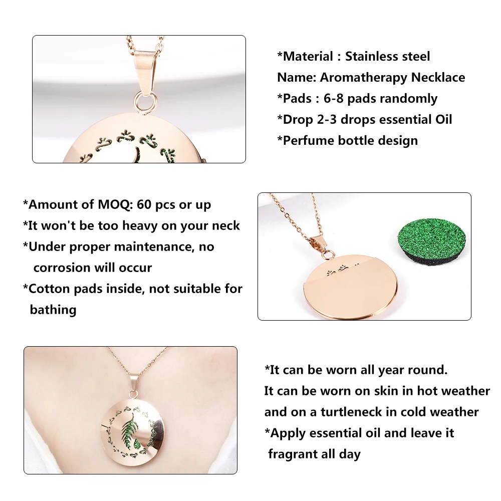 Животное ароматерапия диффузор Neckalce эссенция масло медальон со
