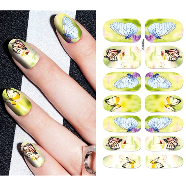 Nail Stickers For Nails Sliders 3D Color Water Transfer Nail Sticker Creativity Decoration Art Necklace Pattern Dreamcatcher YSD068