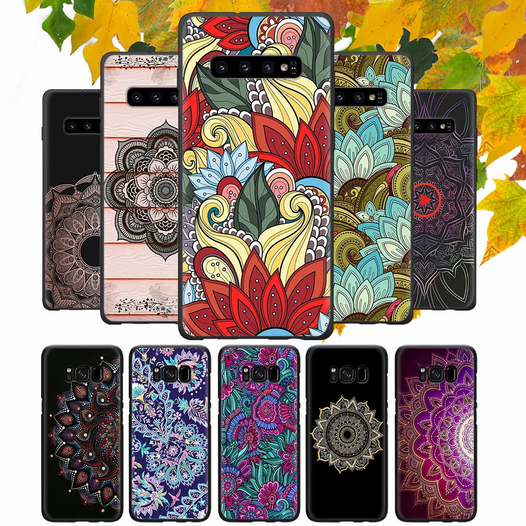Мягкий силиконовый чехол для Samsung J4 J8 2018 J6 Plus J7 Duo A2 A20E A70S с цветами мандалы |