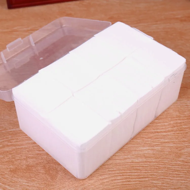 Malian Pure Cotton Puff Facial Wipe 1000 PCs Ultra-Thin a Lint Plastic Box