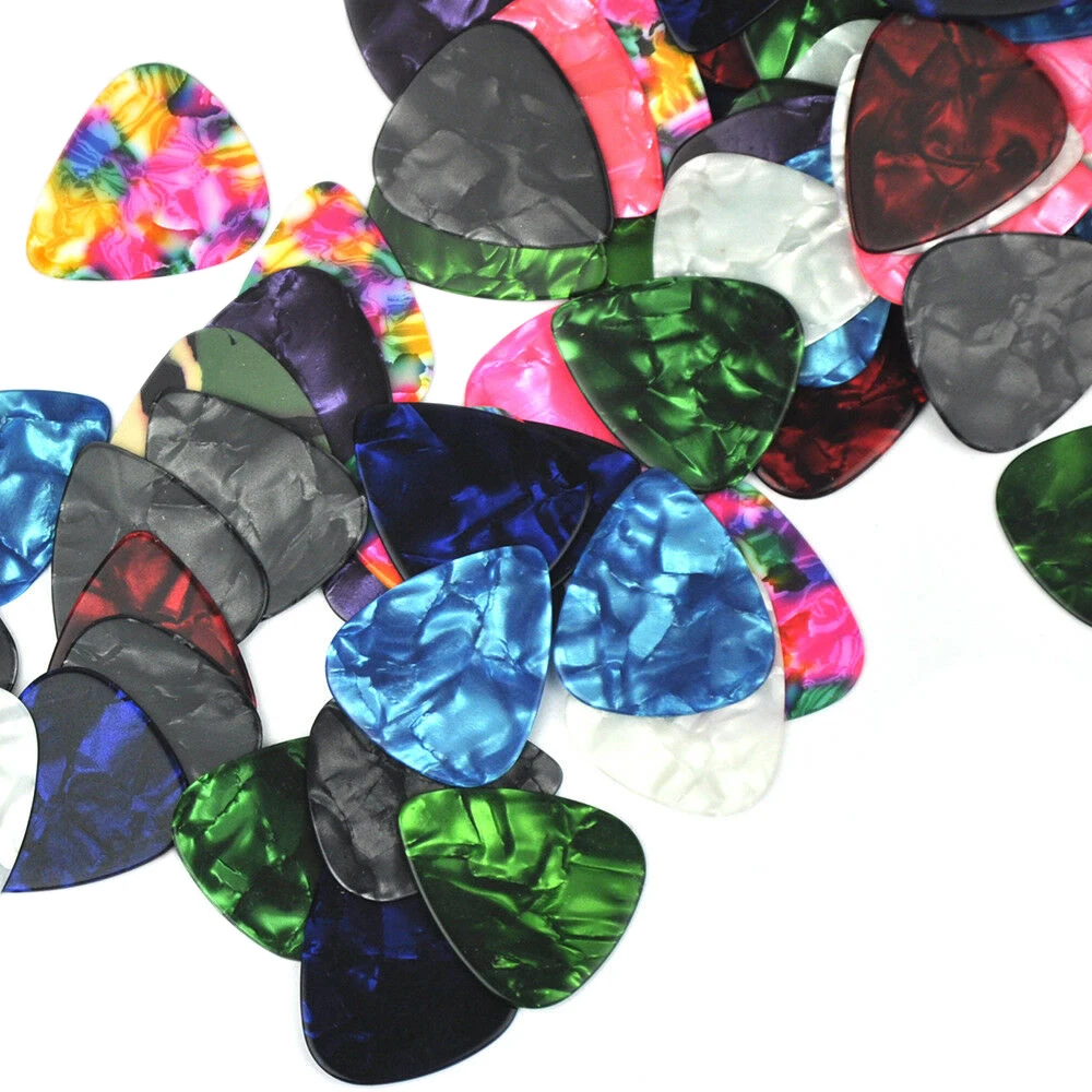 Lots of 100 pcs New Heavy 0.96mm Guitar Picks Plectrums Celluloid Assorted colors | Спорт и развлечения