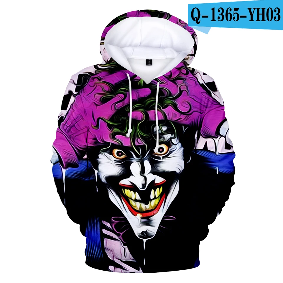 Haha Joker толстовка с 3D принтом толстовки для мужчин/женщин хип хоп забавная Осенняя уличная Толстовка свитшот для пар - Color: Brown