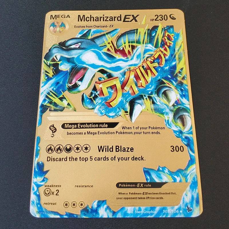 Горячая игра Аниме битва Покемон карты Золотой Металл GX EX карты Чаризард Пикачу коллекция карты фигурка Модель Детская игрушка подарок