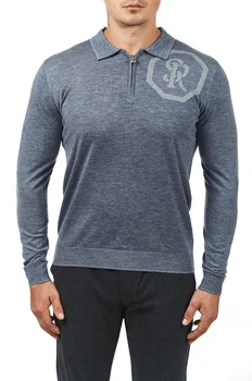 

Billionaire Sweater cashmere men's 2020 new zipper fashion warm high quality embroidery Navy blue big size 48-58 free shipping