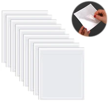 

20pcs clear self-adhesive pockets for scrapbooking planner label pockets