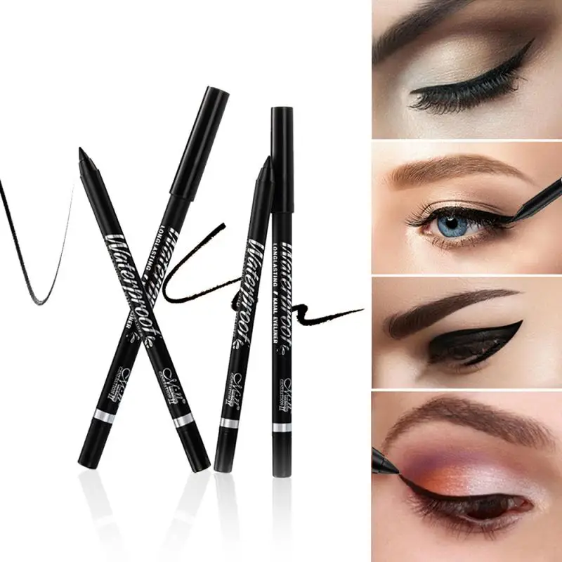 

Professional Black Eyeliner Quick-drying Waterproof Pen Long-lasting Not Blooming Liquid Lady Eyeliner Smooth Makeup Tool TSLM1
