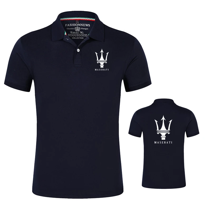Polo de algodón de verano para de manga corta MASERATI, marcas clásicas, transpirable, camisetas para polos para hombre, ropa carreras|Polo| - AliExpress