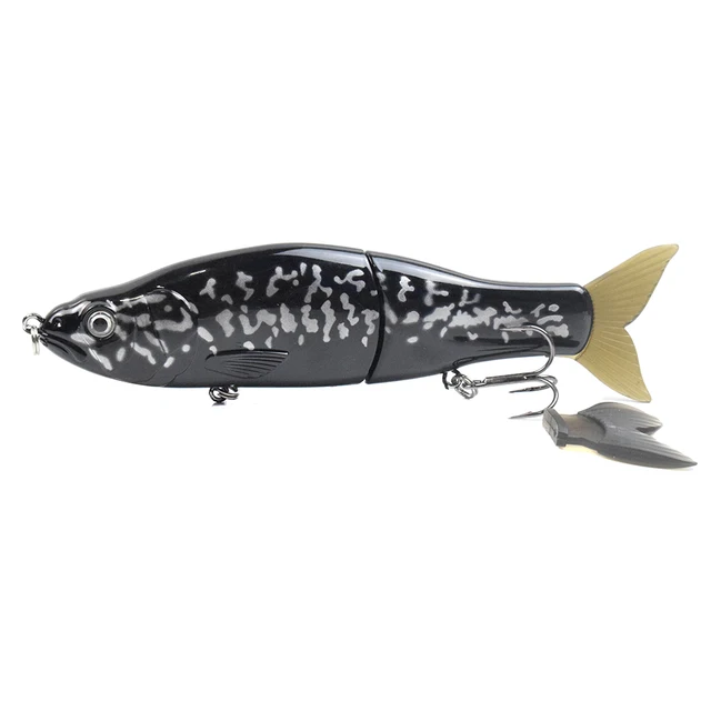 165MM 56G Hard Jointed Glide Bait Fishing Lures Floating 3D Eyes Sharp Hooks Slide Swimbait For Piceus Bass Herring Soft Tail CC19F-02