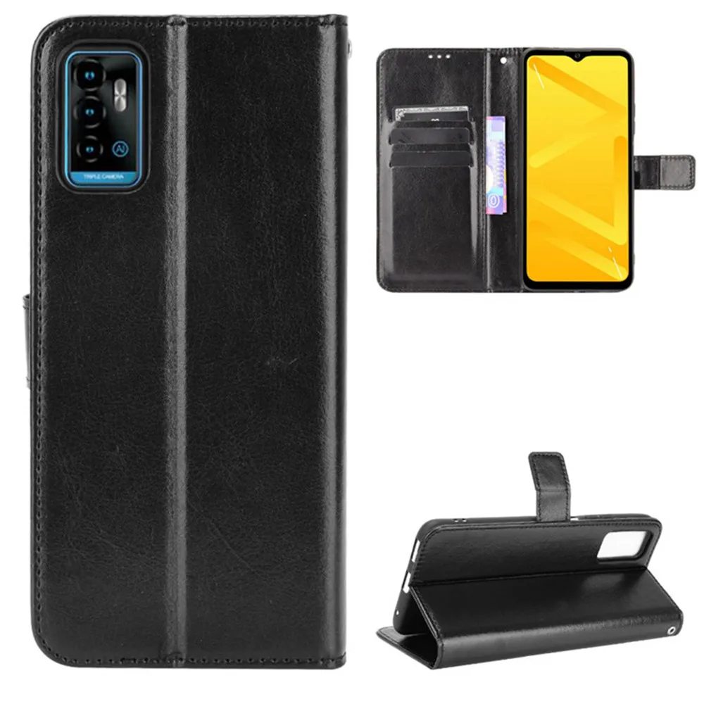 Capa Luxuosa Com Flip Para Zte Blade A71, Capa Carteira De Couro.