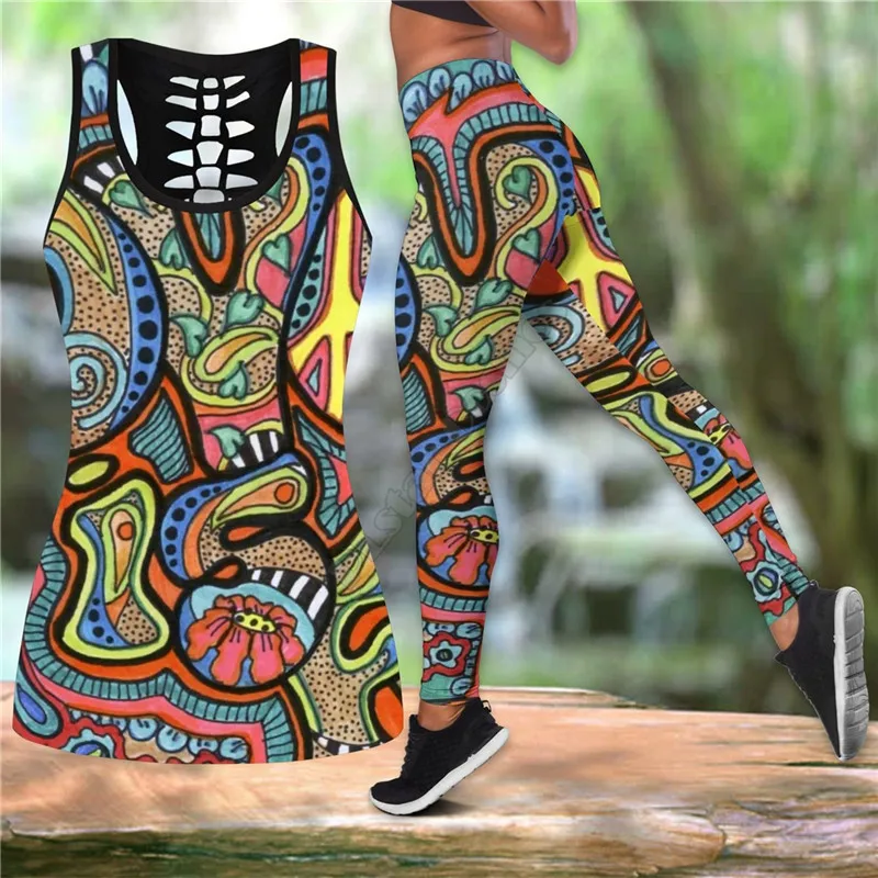 Floral Skulls Combo Outfit Leggings and 