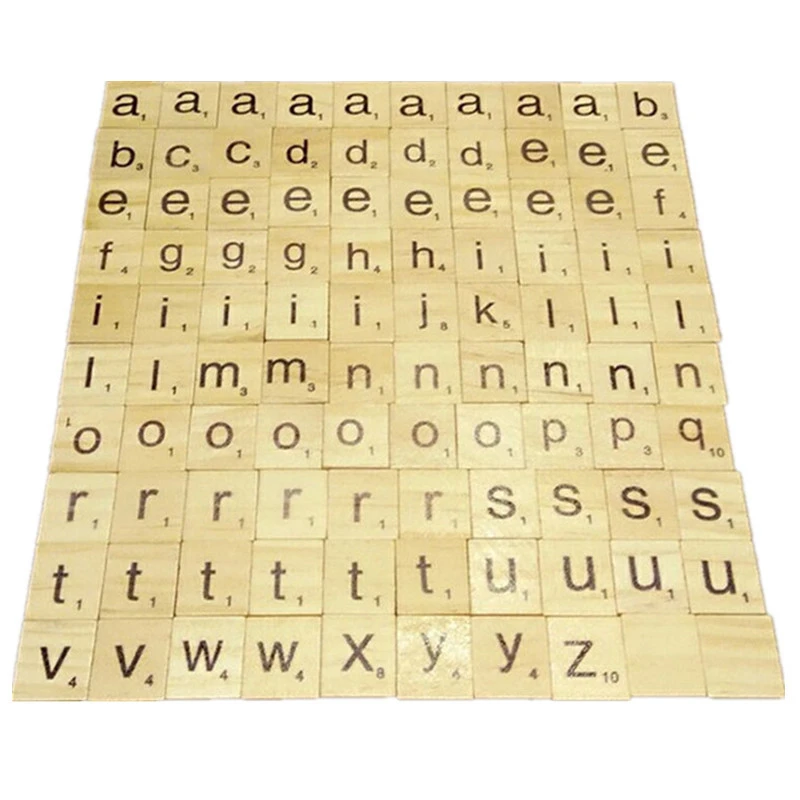100Pcs Wooden Letters and Numbers For Crafts - Image 5