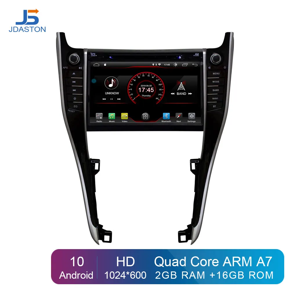 JDASTON 7 дюймов Android 10 0 Автомобильный DVD плеер для Toyota Harrier 2013-2017 2 Din автомобильное