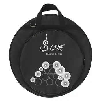 

ABUO-SLADE 21-Inch Three Pockets Cymbal Bag backpack with Removable Divider Shoulder Strap Percussion Instrument