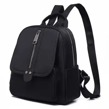 

Both Shoulders Package Woman 2019 All-match Tide Oxford Cloth Canvas Bag Package Woman Concise Ma'am Small Backpack