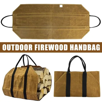 

Firewood Carrier Log Wood Carrying Bag Holder Large Capacity for Fireplace Canvas J99Store