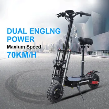 

2600W Adult Electric Scooter with seat foldable hoverboard Battery 11 inch fat tire electric motorcycle kick scooter e scooter