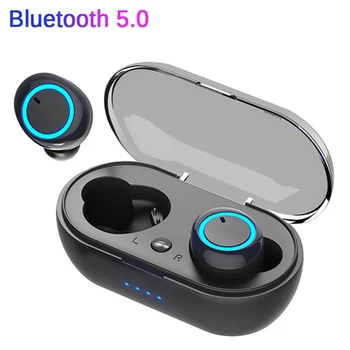

TWS Ear Buds Wireless Bluetooth Earphone Noise Cancelling Earbuds Waterproof HiFi Gaming Earpiece Earphones with Mic Charging Bo