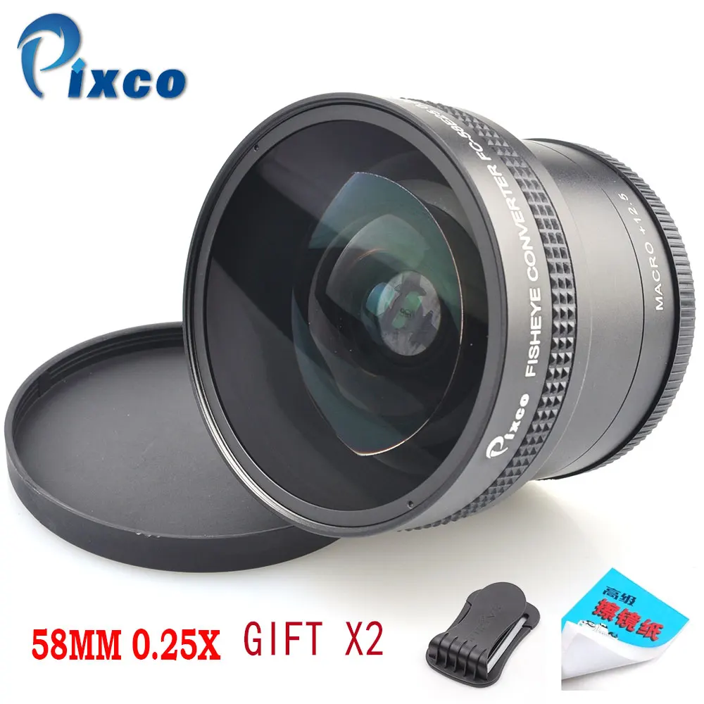

58MM 0.25X Super Macro Wide Angle Fisheye Lens for Canon NIKON PENTAX DSLR SLR Camera 58MM thread lens