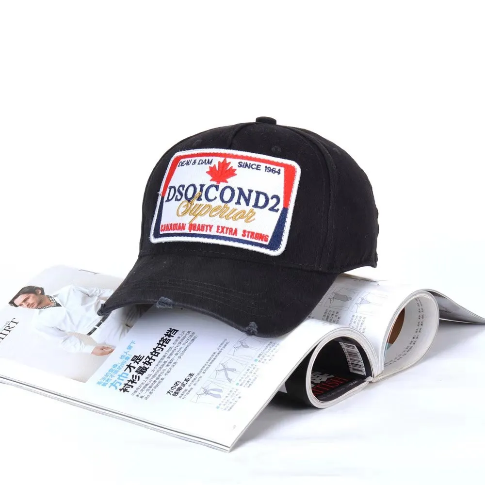 DSQICOND2 мужские Wo мужские однотонные унисекс в европейском и американском стиле шляпа вышивка DAD хип бейсболка Snapback