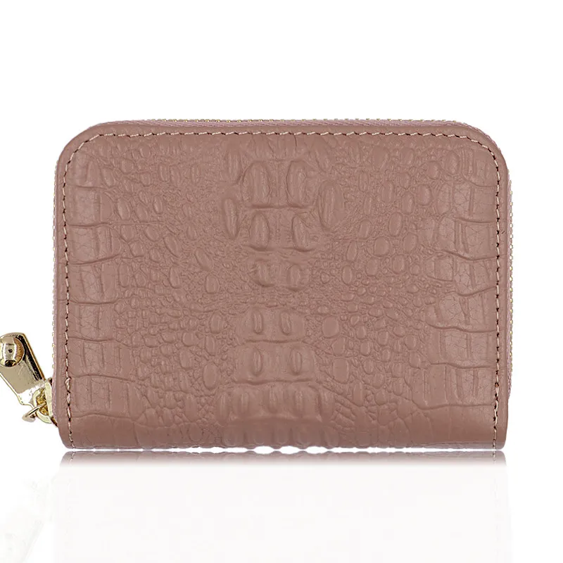 Credit Card Holder Wallet Women Compact Slim Blocked Zip Accordian Cards Female Business Card Holder PU Leather Card Case