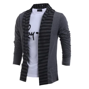

Supply of Goods 2020 New Style Fashion Stripes Matching Color Men Casual Long Sleeve Knitted Cardigan 5