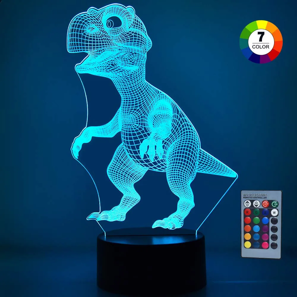 Ночник 3D 7 светодиосветодиодный меняющий цвет настольное украшение Настольный