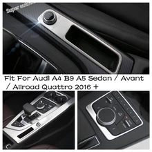

Auto Center Control Multimedia Knob Frame Cover Interior Trim Fit For Audi A4 B9 A5 Sedan / Avant / Allroad Quattro 2016 - 2020