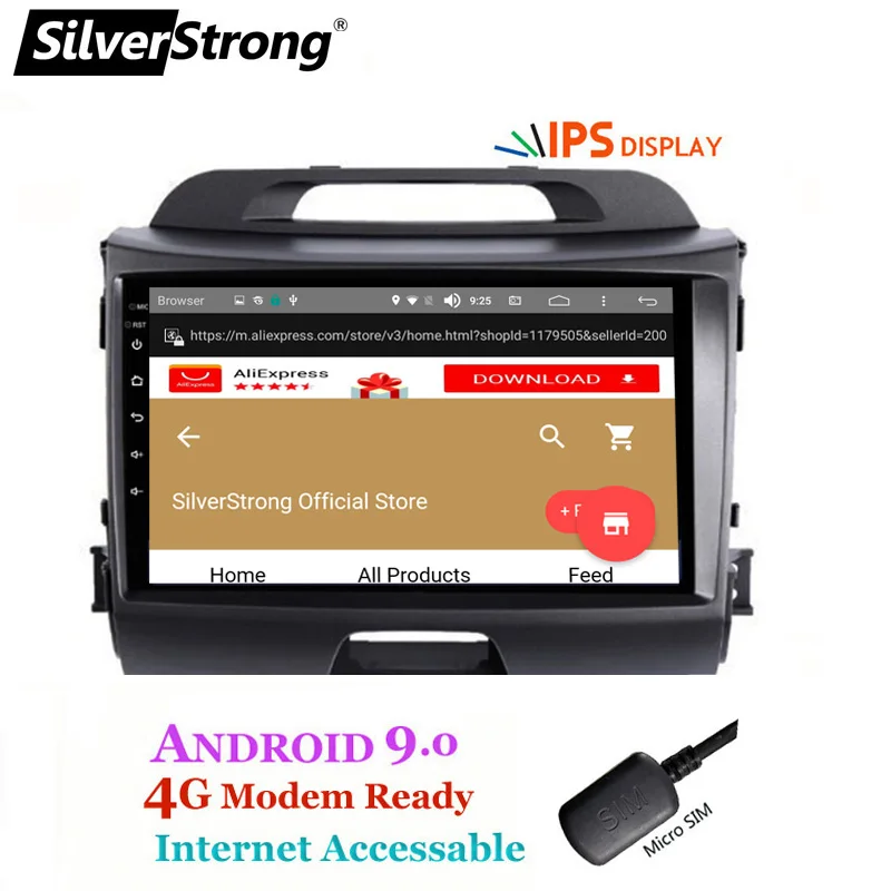 Best SilverStrong Android9.0 IPS Car Android Radio For KIA SPORTAGE 3 2009-2015 Navi SportageR GPS with Option DSP DAB TPMS DVR 4