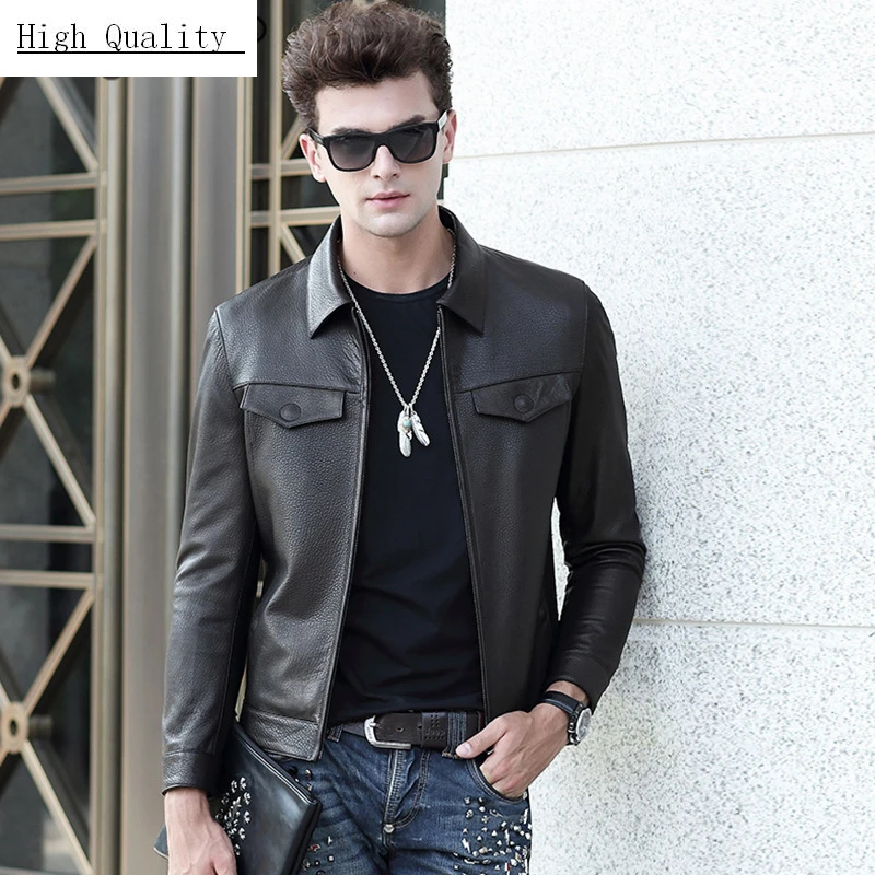 

Fashion Genuine Leather Jacket Men Clothes 2020 Korean Casual Real Sheepskin Coat Male Autumn Slim Fit Coats Jackets 9901