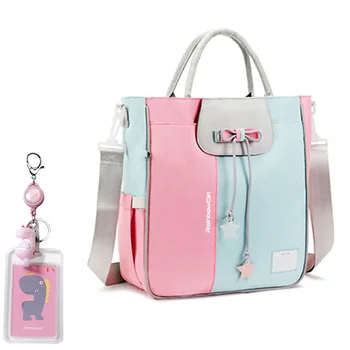 

Macaron Girls school Bags Fashion Study top-handle Tote Pink Bows Kids Messenger Bags Princess school Book Satchel Wholesale
