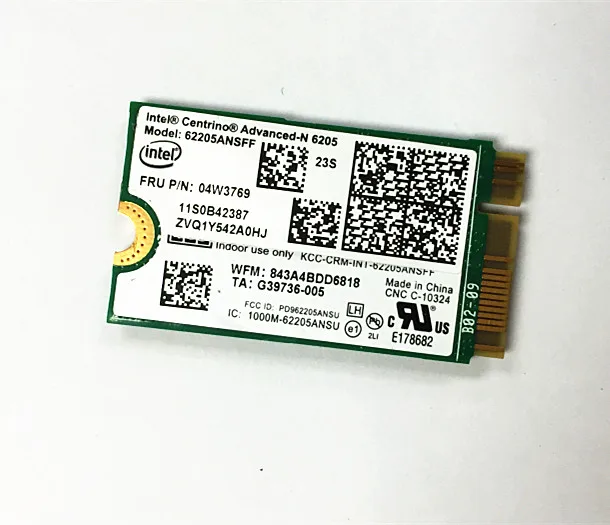 6205ANSFF Wireless LAN Card for Lenovo X1 Carbon Laptop Compatible 04W3769 WLAN Intel Wireless-N 8205 Taylor Peak 