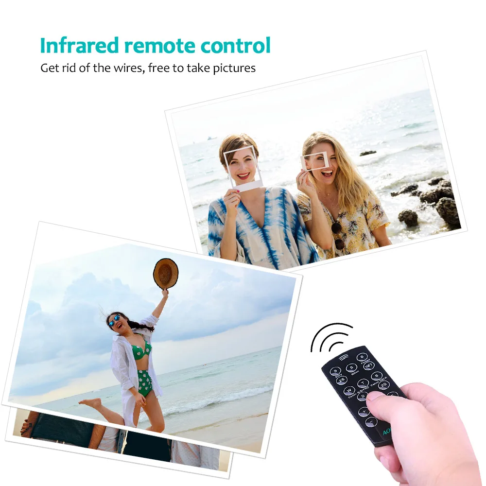 AODELAN Camera IR Shutter Release 10M Operating Distance IR Infrared Wireless Remote for Canon Nikon Sony Pentax Olympus Cameras