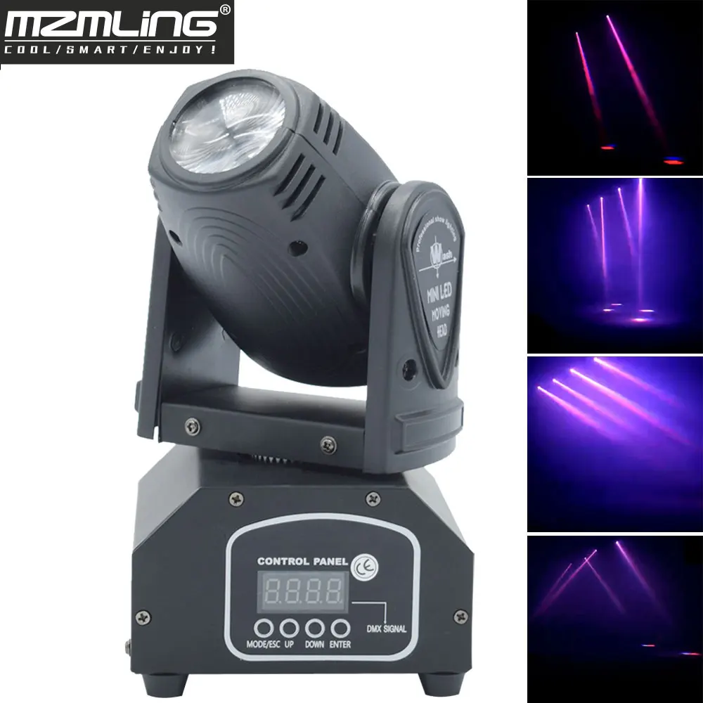 Светодиодный сценический мини светильник DMX512 прожектор с вращающимся лучом CREE RGB