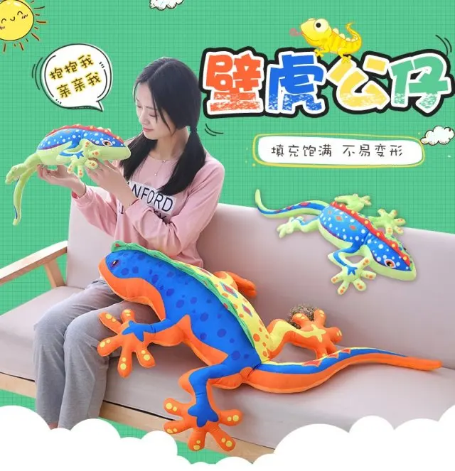 55/80/120 см рисунком Хамелеона, плюшевая кукла моделирование Gecko шутки Подушка подарок на день рождения украшение куклы игрушка