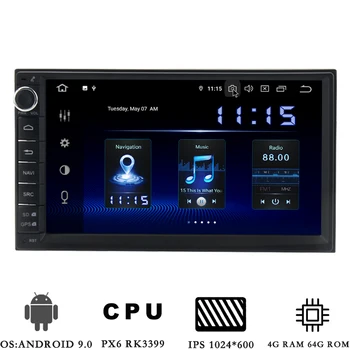 

2 din Android 9.0 Universal Car Radio GPS Navigation 7“ IPS screen Multimedia player 4GB+64GB DSP HDMI TDA7850 Bluetooth 5.0