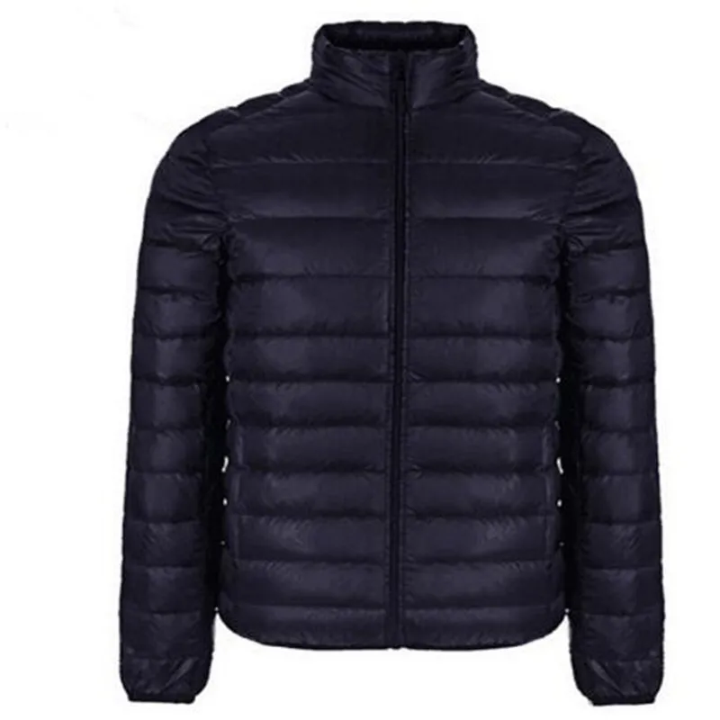

Winter Jacket Men 2017 New Couples Coats Ultra-light Slim Fit Stand-Collar Cotton-Padded Solid Parkas Duck Down 3XL