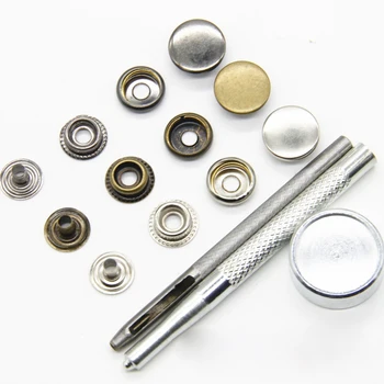 

New Buttons 15mm 25pcs a Set of Metal Snap Button with Fastener Installation Tool for Children Adult Clothes Leather