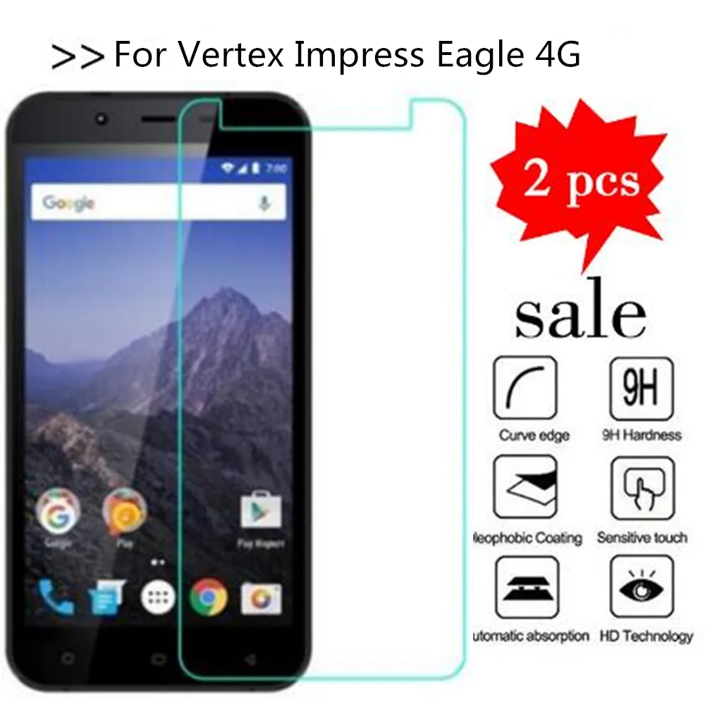 2PCS Glass For Vertex Impress Eagle 4G Screen Protector Tempered Protective Film | Мобильные телефоны и аксессуары