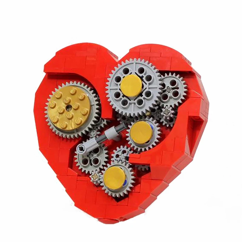 

BuildMOC Clockwork Heart Diecast Model Kid Children Educational Toys MOC- 4453 Christmas Birthday Gift