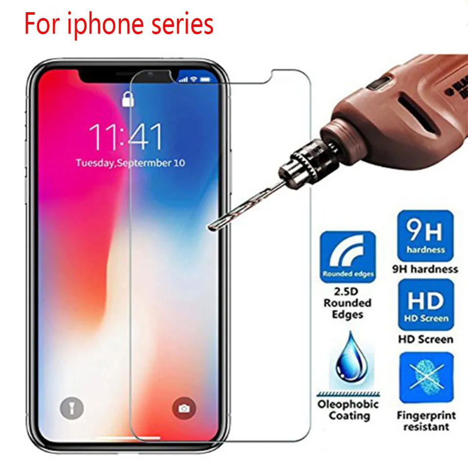 Защита экрана из закаленного стекла для Iphone 11 12 Pro X XS MAX XR 7 8 6S 6 Plus XSMAX 12mini