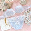 Underwear sweet and cute lace lingerie with briefs set girl heart fresh steel ring gathered thin bra set large size bralette ► Photo 1/6