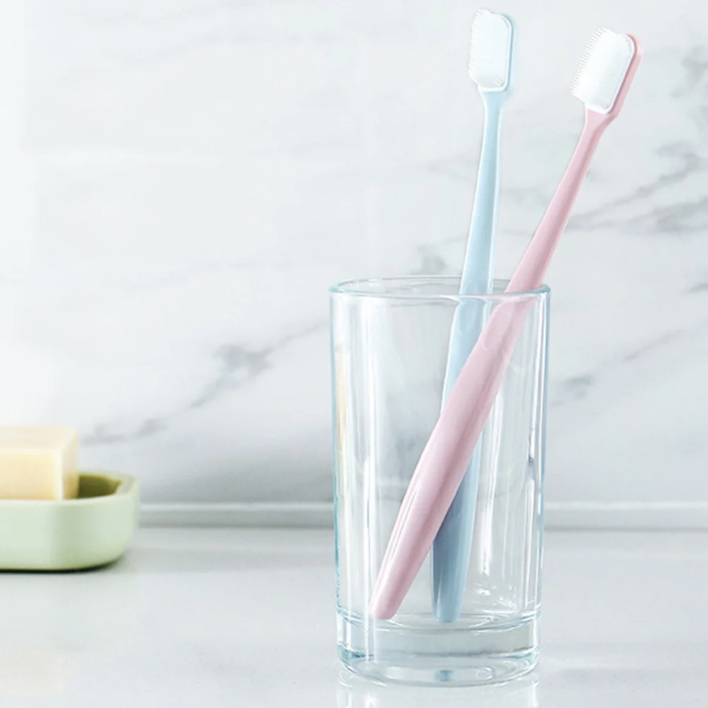 3 Pcs/Set Soft Toothbrush Oral Hygiene Nano Toothbrush Solid Color Portable Couple Toothbrushes Oral Care Clean Tools Toothbrush