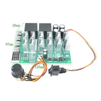 

DC Motor Speed Controller with Reversible Switch, Scale Positioning 12V 24V 36V 48V 60A DC Motor Governor 0~100% Adjustable