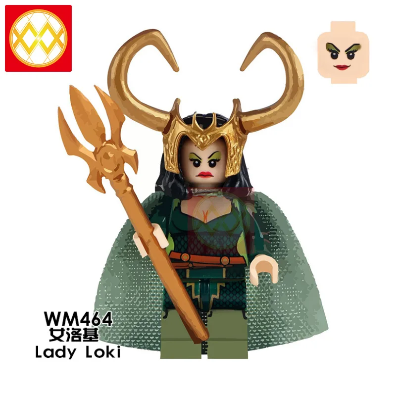 Тор Локи X0269 строительные блоки леди Тор недостойный Тор один Frigga Valkyria Hela Heimdall Asgard детские игрушки - Цвет: WM464